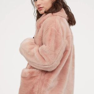 Pink Faux Fur Coat